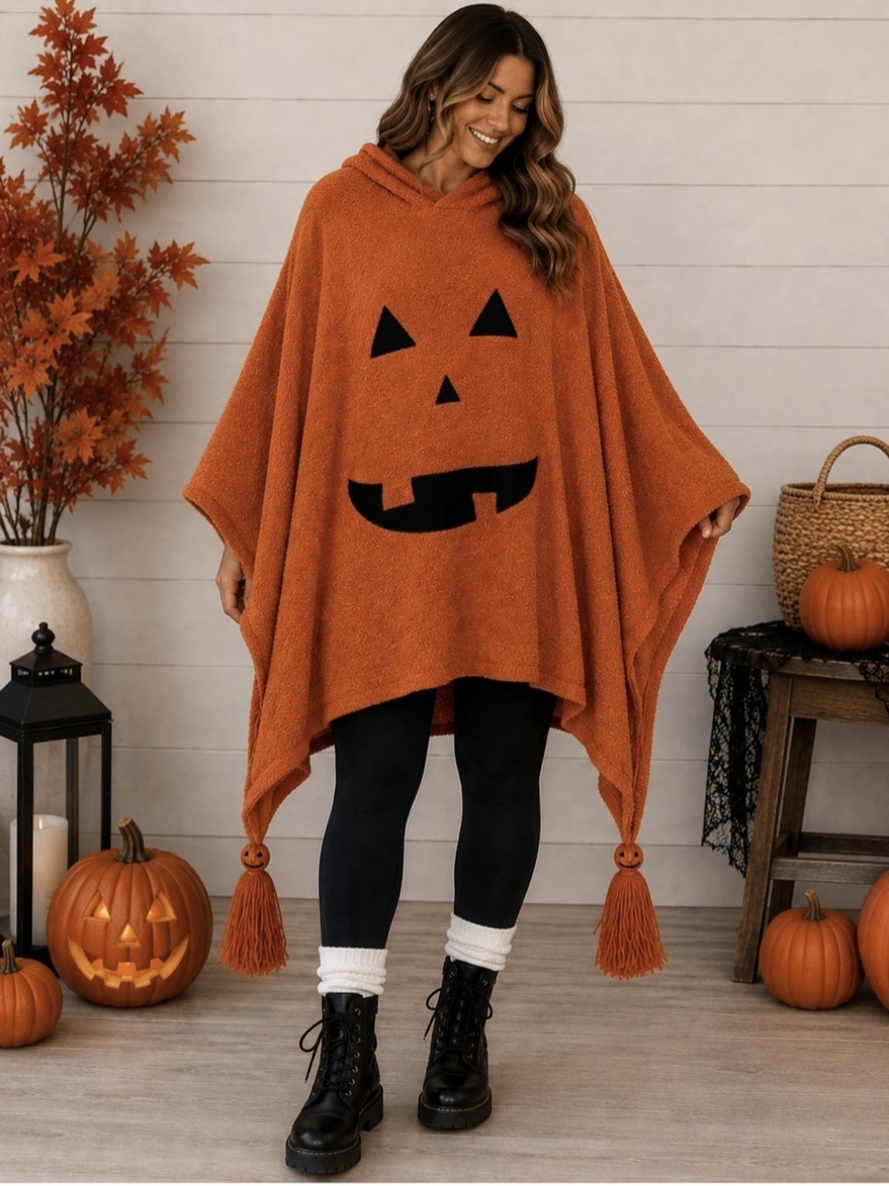 Collection Eighteen Pumpkin Poncho